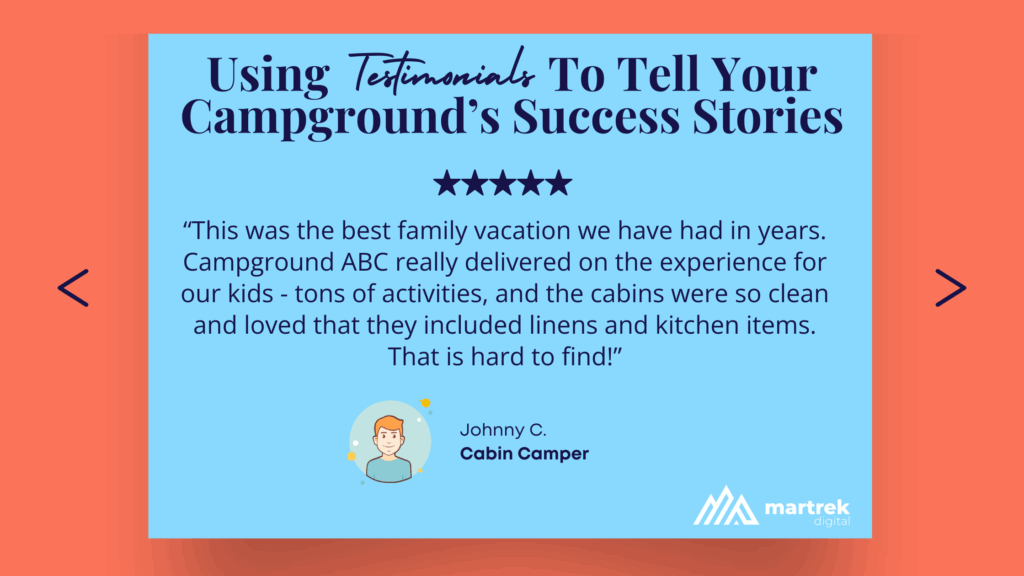 campground testimonials
